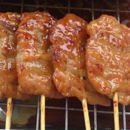 หมูปิ้งนมสด set 5 ไม้
