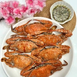 ปูม้านึ่ง 6 ตัว + น้ำจิ้มซีฟู้ด (6-7ตัว โล)