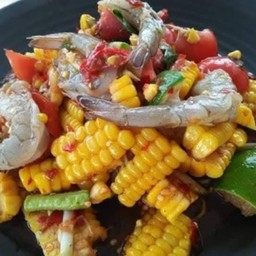 ตำข้าวโพดกุ้งสดปลาร้า