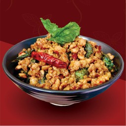 กับข้าว กะเพราเนื้อสับ