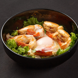 23.เหลาอบ กุ้ง 4 Baked Prawn with Egg