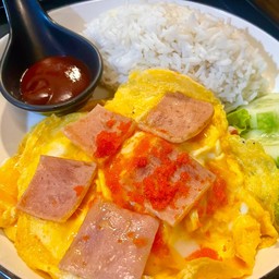 ข้าวไข่ข้น แฮมไก่ ไข่กุ้ง