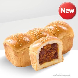 ขนมปังมินิโลฟไส้หมูหยองพริกเผา