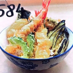 (584) ข้าวหน้าเทมปุระผักและกุ้ง Shrimp Tendon