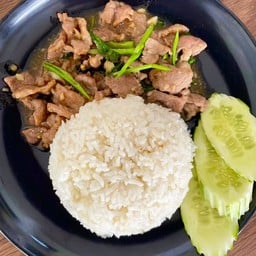 ข้าวคะน้าน้ำมันหอย