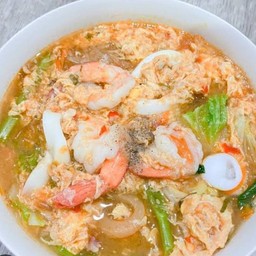 สุกี้กุ้ง ไข่ข้น