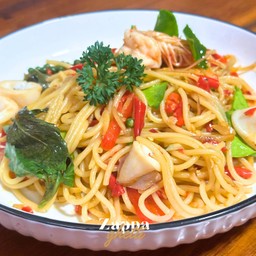 [อร่อยซ่ากับโค้ก] สปาเก็ตตี้ขี้เมาทะเล +  โค้ก ออริจินัล (กระป๋อง)