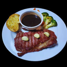 สเต็กเนื้อริบอาย พริกไทย