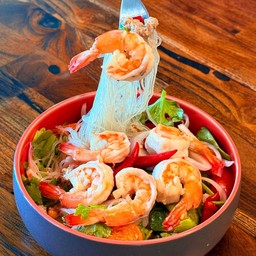 ยำวุ้นเส้นกุ้ง หมูสับ