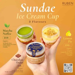 Sundae Ice Cream Cup 3 Flavours