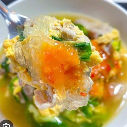 สุกี้หมู ไข่ข้น