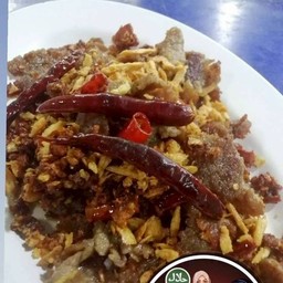 ข้าวเนื้อคั่วพริกเกลือ
