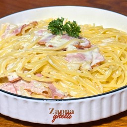 [อร่อยซ่ากับโค้ก] สปาเก็ตตี้คาโบนาร่าเบค่อน +  โค้ก ออริจินัล (กระป๋อง)