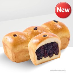 ขนมปังมินิโลฟไส้ลูกเกต