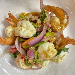 ลาบกุ้งสุก