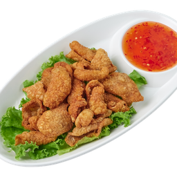 35.หนังไก่ทอด Deep Fried Chicken Skin
