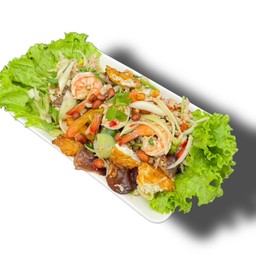 ยำไข่ดาว / Thai Spicy Salad with Crispy Fried Eggs