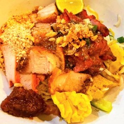 สามเซียนต้มยำแห้ง หน้าเป็ด (แห้ง)