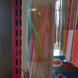 เทียนสีเกลียวยาวกล่องขาว