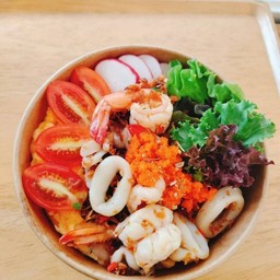 ข้าวไข่ข้น ทะเลพริกเกลือ