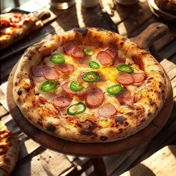 พิซซ่าชูบริคซอสเซจ เบค่อน จาลาปิโน่ แบบตัด1ชิ้น