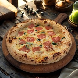 พิซซ่าไวท์ซอสผักโขมชีสแฮม ไซต์ 14 นิ้ว ยกถาด