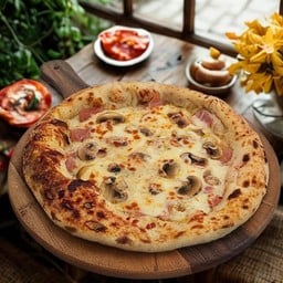 พิซซ่าคาโบนาร่า แฮมเห็ด