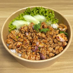 ข้าวหน้าลาบหมูสับ