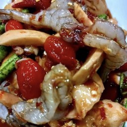 ตำกระท้อนกุ้งสด