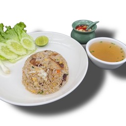 ข้าวผัดคอหมูย่าง