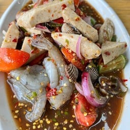 ยำกุ้ง+หอยแครง+หมูยอ