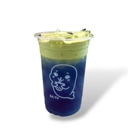 ชาอัญชันมะพร้าวโฟมมัทฉะ