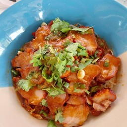 บะหมี่แห้งหมูแดงล้วน