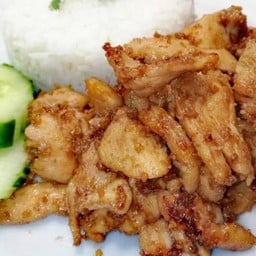 ข้าวไก่กระเทียม