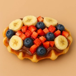 ครอฟเฟิลนูเทลล่าผลไม้รวม