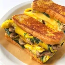 Pan Sandwich 🥪 Cheesy Spinach Champignons แพนแซนวิช ผักโขมแชมป์ิญอง