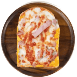 ⭐4.7 (105) - ขนมปังปิ้ง แฮมหมู อบชีส Baked Cheese Pork Ham Bread