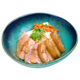 E2 ข้าวหมูสันในมิโซะ+คาคุนิ