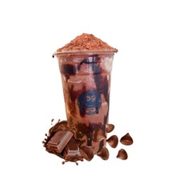 ช็อคโกแลตปั่น 20 ออนซ์  โรยด้วยช็อกชิพโอวัลตินเฟลก