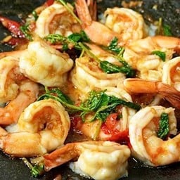 กระเพรากุ้ง ( เป็นกับ )