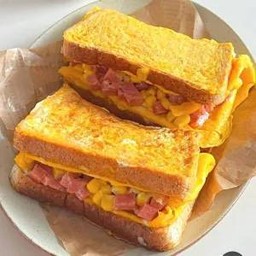 Pan Sandwich 🥪 Corn Ham Cheese แพนแซนวิช แฮมชีส ข้าวโพด