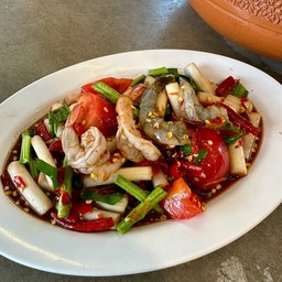 ตำไหลบัวกุ้งสด