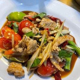 ตำหมูสะดุ้ง น้ำปลาร้า