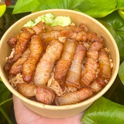 [อร่อยซ่ากับโค้ก] ข้าวคลุกพริกเผาตาแดง-อาบแดด +  โค้ก ออริจินัล (กระป๋อง) 