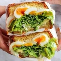⭐4.7 (110) - แซนวิช ไข่มะตูม 2 ฟอง 🥚🥚Soft Boiled Egg Sandwich