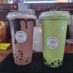 โกโก้ปั่น,ชาเขียวปั่น+มุกบุกฟรีวิปครีม