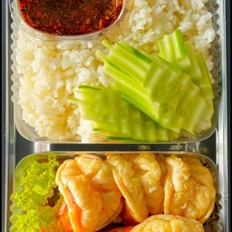 ข้าวกุ้งทอดซีอิ๊ว(ร้านได้จากไลน์แมน60฿)