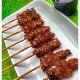 เนื้อย่างติดมันชุด 10.ไม้