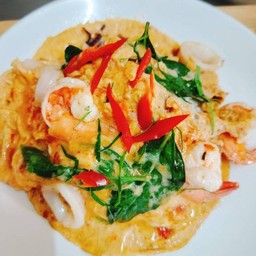 ข้างไข่ข้น ห่อหมก ทะเล ปลาหมึก กุ้ง