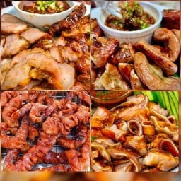 ล้านคอหมูย่าง&หมูย่างจิ้มแจ่ว By.น้องฝน ตลาดมาร์เก็ตร. 8 ขอนแก่น ติดกับเซเว่น เต็นท์ผ้าใบสีขาว
